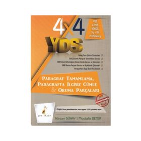 4x4 YDS Paragraf Tamamlama, Paragrafta ilgisiz Cümle ve Okuma Parçaları - Gürcan Günay Mustafa Demir