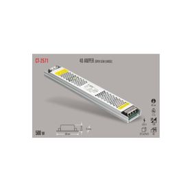 5 ADET CT 2571 Cata 40A Şerit Led Trafosu Süper Silim Kasa 500w