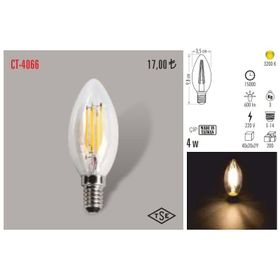 5 ADET CT 4066 G Cata 4W Led Flament Ampul Günışığı