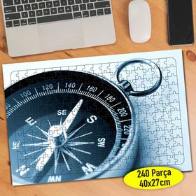 5 Analogic Compass Pusula ve Harita 240 Parça Puzzle Yapboz