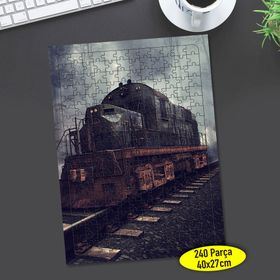 5 Eski Tren Garı Nostalji Demir Yolu 240 Parça Puzzle Yapboz