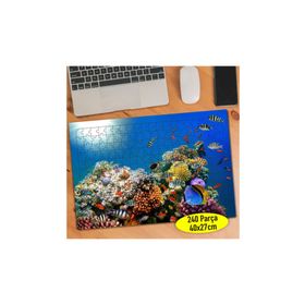 5 Mavi Su Altı Denizinde Renkli Balıklar 240 Parça Puzzle Yapboz