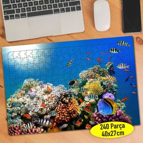 5 Mavi Su Altı Denizinde Renkli Balıklar 240 Parça Puzzle Yapboz
