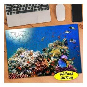 5 Mavi Su Altı Denizinde Renkli Balıklar 240 Parça Puzzle Yapboz