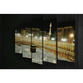 5 Parçalı Kabe Kanvas Tablo