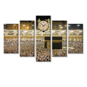 5 Parçalı Kabe Kanvas Tablo