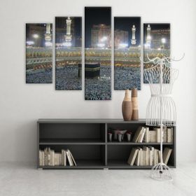 5 Parçalı Kabe Kanvas Tablo