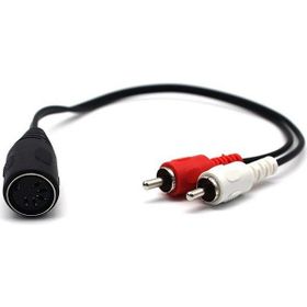 5 Pin Din Dişi 2 Rca Erkek Çevirici Kablo