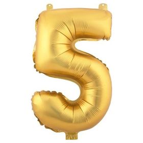 5 Rakam Altın 90 cm Folyo Balon