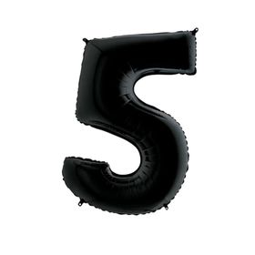 5 Rakam Siyah 100 cm Folyo Balon