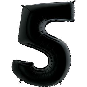 5 Rakam Siyah 100 cm Folyo Balon