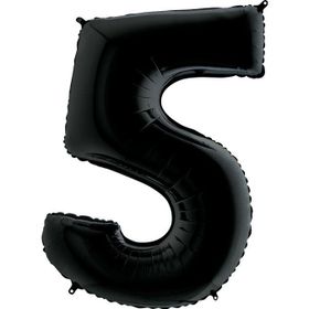 5 Rakam Siyah 100 cm Folyo Balon