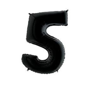 5 Rakam Siyah 100 cm Folyo Balon