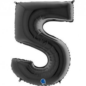 5 Rakam Siyah 100 cm Folyo Balon