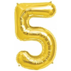 5 Rakamı Altın Folyo Balon