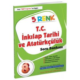 5 Renk Yayınları 8.Sınıf İnkılap Tarihi Ve Atatürkçülük Soru Bankası