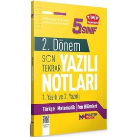 5. Sınıf 2. Dönem 1. ve 2. Yazılı Notları Son Tekrar Master Work Yayınları