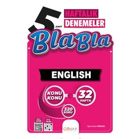 5.Sınıf 32 Haftalık Bla Bla İngilizce Denemeleri - Günay Yayınları