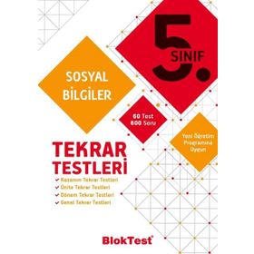 5. Sınıf Bloktest Sosyal Tekrar Testleri Tudem Yayınları