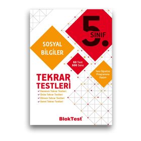 5. Sınıf Bloktest Sosyal Tekrar Testleri Tudem Yayınları