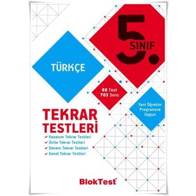 5. Sınıf Bloktest Türkçe Tekrar Testleri Tudem Yayınları