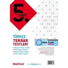 5. Sınıf Bloktest Türkçe Tekrar Testleri Tudem Yayınları