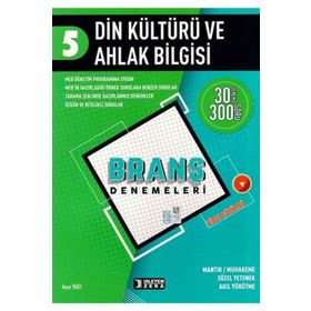 5. Sınıf Din Kültürü Ve Ahlak Bilgisi Branş Denemeleri İşleyen Zeka Yayınları