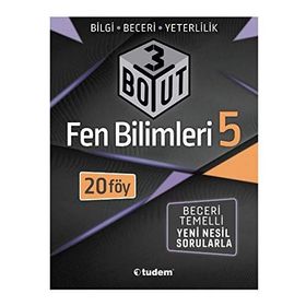 5. Sınıf Fen Bilimleri 3 Boyut Yeni Nesil Sorularla-Tudem Yayınları
