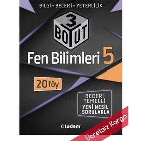 5. Sınıf Fen Bilimleri 3 Boyut Yeni Nesil Sorularla-Tudem Yayınları
