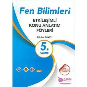 5. Sınıf Fen Bilimleri Etkileşimli Konu Anlatım Föyleri 4 Adım Yayınları