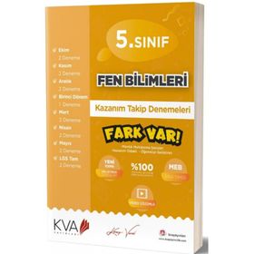 5.Sınıf Fen Bilimleri Kazanım Takip Denemeleri Kitabı Koray Varol Akademi