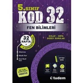 5. Sınıf Fen Bilimleri Kod 32 Tekrar Testleri Tudem Yayınları