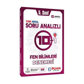 5. Sınıf Fen Bilimleri Soru Analizli 10+1 Deneme-Puan Yayınları