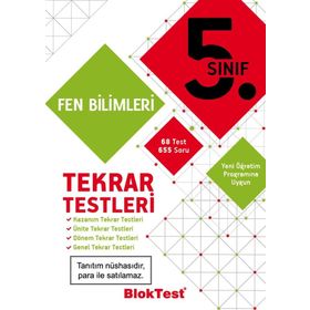 5. Sınıf Fen Bilimleri Tekrar Testleri Tudem Yayınları