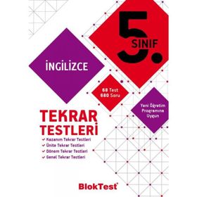 5. Sınıf İngilizce Tekrar Testleri Bloktest Yayınları