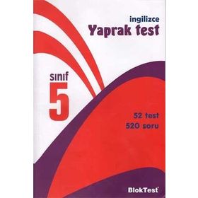 5. Sınıf İngilizce Tekrar Testleri Bloktest Yayınları