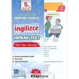 5. SINIF İNGILIZCE YAPRAK TEST - KOMISYON (ISBN:9786054273591)