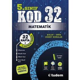 5. Sınıf Matematik Kod 32 Tekrar Testleri Tudem Yayınları