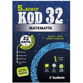 5. Sınıf Matematik Kod 32 Tekrar Testleri Tudem Yayınları