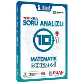 5. Sınıf Matematik Soru Analizli 10+1 Deneme-Puan Yayınları
