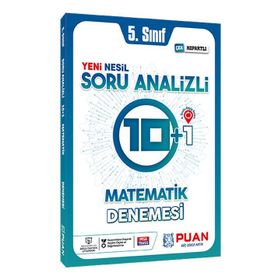 5. Sınıf Matematik Soru Analizli 10+1 Deneme-Puan Yayınları