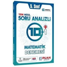 5. Sınıf Matematik Soru Analizli 10+1 Deneme-Puan Yayınları