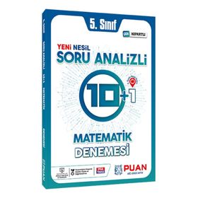 5. Sınıf Matematik Soru Analizli 10+1 Deneme-Puan Yayınları