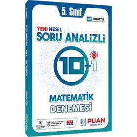 5. Sınıf Matematik Soru Analizli 10+1 Deneme-Puan Yayınları