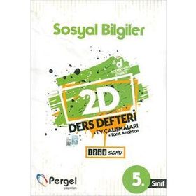5. Sınıf Sosyal Bilgiler 2D Ders Defteri Ev Çalışmaları-Pergel Yayınları