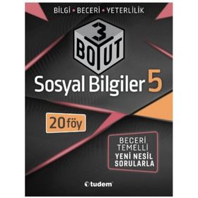 5. Sınıf Sosyal Bilgiler 3 Boyut Soru Bankası-Tudem Yayınları