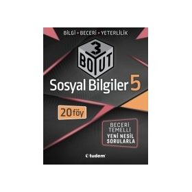 5. Sınıf Sosyal Bilgiler 3 Boyut Soru Bankası-Tudem Yayınları