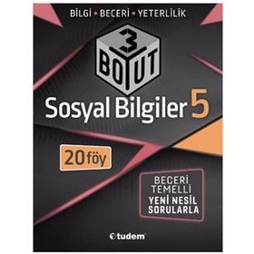 5. Sınıf Sosyal Bilgiler 3 Boyut Soru Bankası-Tudem Yayınları