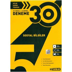 5. Sınıf Sosyal Bilgiler 30'lu Deneme - Hız Yayınları