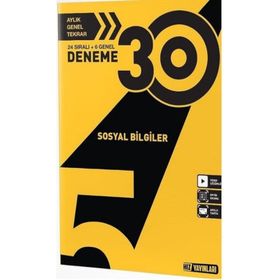 5. Sınıf Sosyal Bilgiler 30'lu Deneme - Hız Yayınları